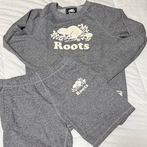 Roots Gray sweatshirt and short Set